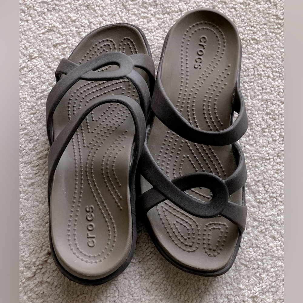 Crocs Meleen Twist Brown Sandal Size 7